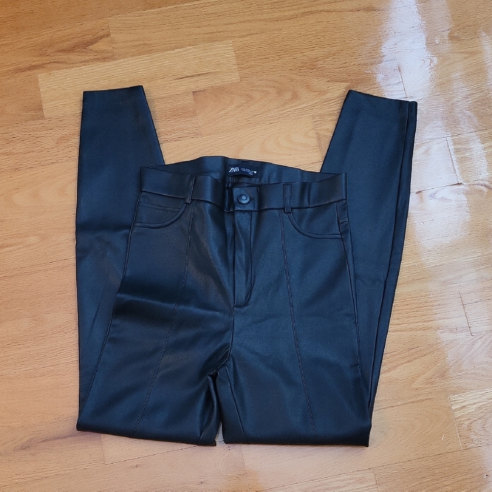 Zara Faux Leather Skinny Pants